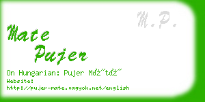 mate pujer business card